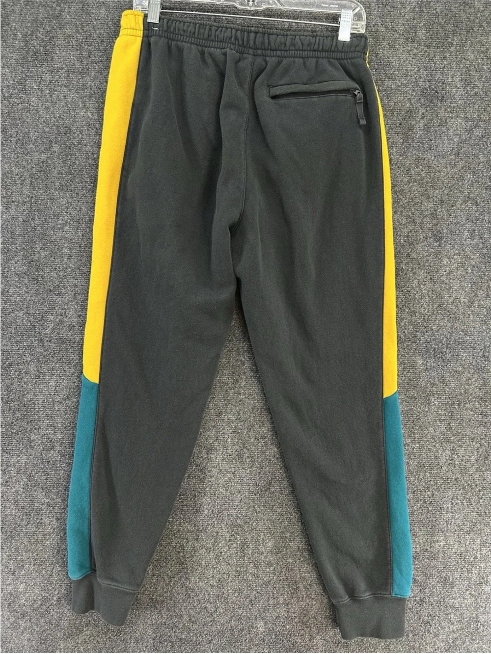 Nike Joggers Sweatpants Color block Peace Love Teal Yellow Black Size Medium